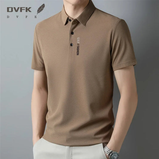 New Men's Business Casual Short Sleeved polo Shirt