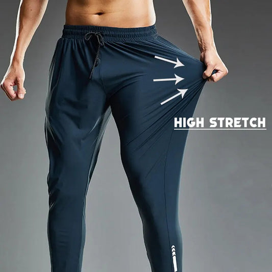 "Men's Summer Elastic Sport Trousers – Lightweight Jogging Sweatpants for Gym, Training, and Outdoor Fitness!"