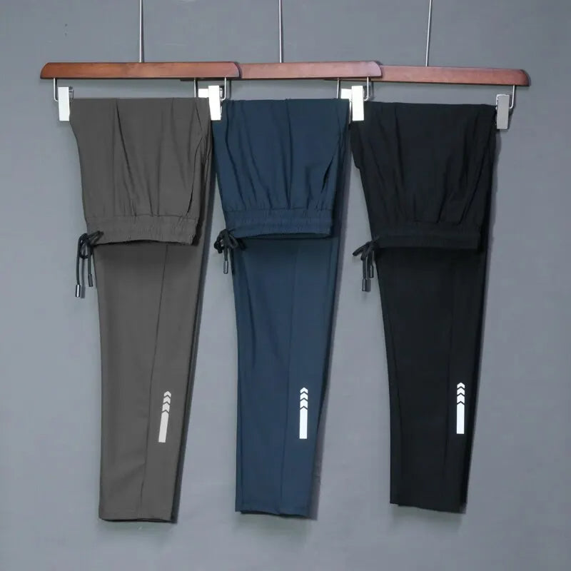 "Men's Summer Elastic Sport Trousers – Lightweight Jogging Sweatpants for Gym, Training, and Outdoor Fitness!"