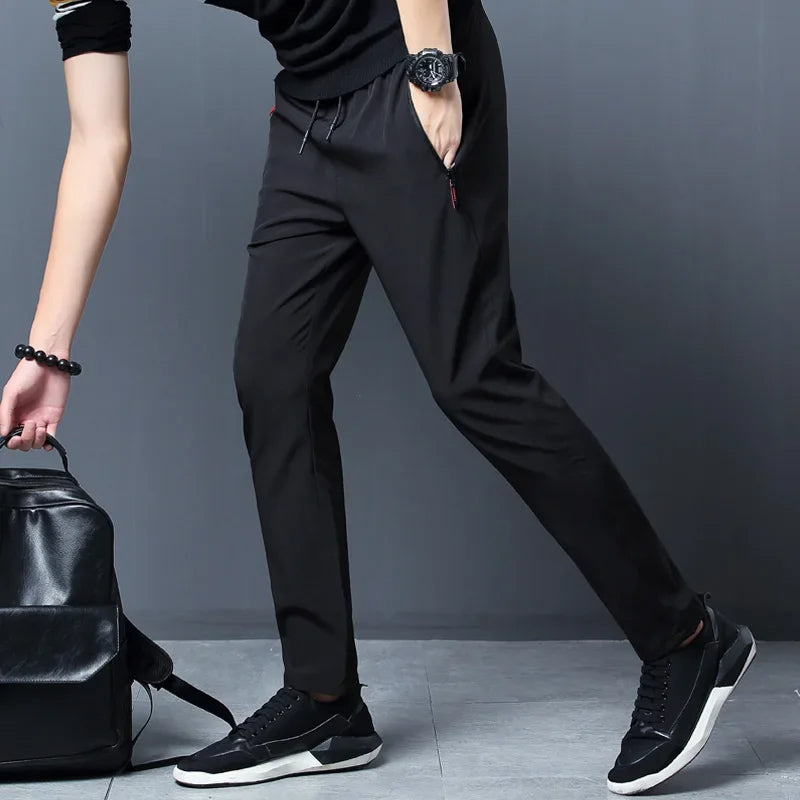 Men's Stylish Straight Slim Fit Casual Trousers – Comfortable, Trendy, and Perfect for Any Occasion