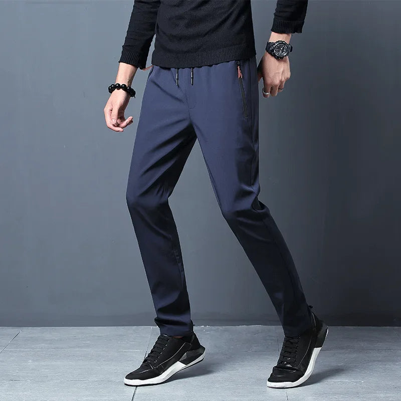 Men's Stylish Straight Slim Fit Casual Trousers – Comfortable, Trendy, and Perfect for Any Occasion