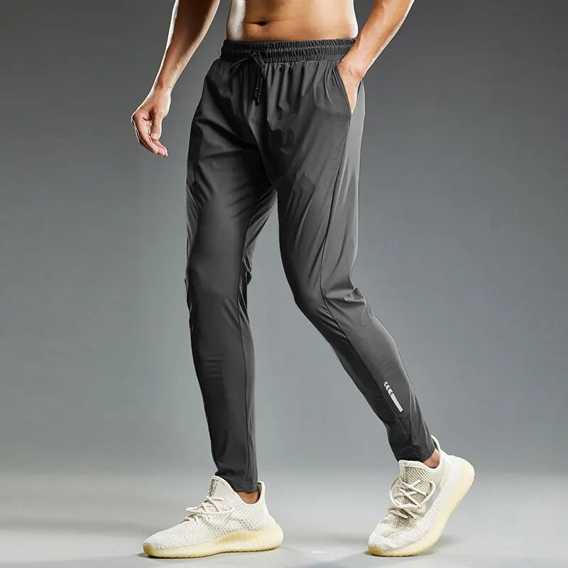 "Men's Summer Elastic Sport Trousers – Lightweight Jogging Sweatpants for Gym, Training, and Outdoor Fitness!"